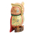 Gold-accented wood statuette, 'Golden Owl' - Hand Made Kadam Wood and Gold Leaf Owl Statuette (image 2b) thumbail