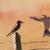 'Starving Crows' - Watercolor Landscape Painting on Handmade Paper (image 2b) thumbail