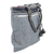 Bolso de mano de lino bordado, 'Assam Elegance' - Bolso de mano de lino y algodón gris bordado