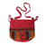 Eimertasche aus Baumwolle, 'Mulberry Fantasy' - Umhängetasche aus Maulbeerbaumwolle mit geometrischen Motiven