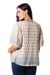 Embroidered viscose blouse, 'Spring Party' - Bell-Sleeved Embroidered Viscose Blouse (image 2c) thumbail