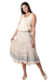 Embroidered viscose skirt, 'Celebration Season' - Embroidered Viscose Floral-Motif Skirt (image 2a) thumbail