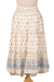 Embroidered viscose skirt, 'Celebration Season' - Embroidered Viscose Floral-Motif Skirt (image 2d) thumbail