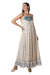Embroidered sundress, 'Corfu Seas' - Embroidered Viscose Floral Motif Maxi Dress