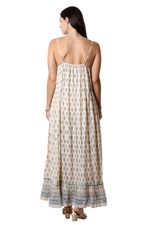 Embroidered sundress, 'Corfu Seas' - Embroidered Viscose Floral Motif Maxi Dress