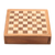 Mini juego de madera - Mini juego de ajedrez y backgammon de madera de acacia