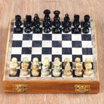Soapstone chess set, 'Intellectual Challenge' - Hand Crafted Soapstone Chess Set