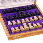 Soapstone chess set, 'Intellectual Challenge' - Hand Crafted Soapstone Chess Set