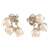 Rhodium-plated cultured pearl drop earrings, 'Sea Trio' - Rhodium-Plated Sterling Silver Cultured Pearl Drop Earrings thumbail