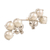 Rhodium-plated cultured pearl drop earrings, 'Sea Trio' - Rhodium-Plated Sterling Silver Cultured Pearl Drop Earrings (image 2c) thumbail