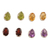 Gemstone stud earrings, 'Manifestation' (set of 4) - Hand Crafted Gemstone Stud Earrings (Set of 4) thumbail