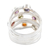 Multi-gemstone band ring, 'Rainbow Water' - Amethyst and Blue Topaz Multi-Gem Band Ring (image 2d) thumbail