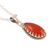 Carnelian pendant necklace, 'Energizing Orange' - Sterling Silver and Citrine Pendant Necklace (image 2c) thumbail