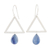 Kyanite dangle earrings, 'Blue Triangle ' - Kyanite and Sterling Silver Triangle Dangle Earrings thumbail