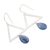 Kyanite dangle earrings, 'Blue Triangle ' - Kyanite and Sterling Silver Triangle Dangle Earrings (image 2c) thumbail