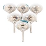 Hand-painted ceramic knobs, 'Cheerful Leaves' (set of 6) - Hand-Painted Leaf-Motif Ceramic Knobs (Set of 6)