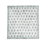 Cotton table linen set, 'Sea Diamonds' (set for 4) - Fringed Cotton Table Linen Set (Set for 4)