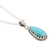 Sterling silver pendant necklace, 'Classic Pair' - Sterling Silver and Reconstituted Turquoise Pendant Necklace (image 2c) thumbail