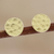 Pendientes de botón chapados en oro - Pendientes de tuerca de plata de primera ley con baño de oro