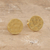 Pendientes de botón chapados en oro - Pendientes de tuerca de plata de primera ley con baño de oro
