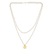 Halskette mit vergoldetem Chalcedon-Anhänger - Vergoldete Halskette mit Chalcedon-Anhänger aus Sterlingsilber