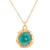Gold-plated solar quartz necklace, 'Blue Illusion' - Gold-Plated Sterling Silver Blue Quartz Pendant Necklace