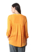 Embroidered tunic, 'Enchanted Garden Marigold' - Embroidered Orange Viscose Button Front Tunic from India (image 2e) thumbail