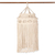Macrame cotton chandelier, 'Boho Delight' - Hand Knotted Macrame Cotton Chandelier
