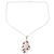 Rhodium-plated garnet pendant necklace, 'Dancing Bouquet' - Rhodium-Plated Sterling Silver Garnet Pendant Necklace