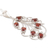 Rhodium-plated garnet pendant necklace, 'Dancing Bouquet' - Rhodium-Plated Sterling Silver Garnet Pendant Necklace