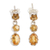 Citrine dangle earrings, 'Sun Sparkle' - Sterling Silver and Citrine Dangle Earrings thumbail