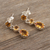Citrine dangle earrings, 'Sun Sparkle' - Sterling Silver and Citrine Dangle Earrings (image 2b) thumbail