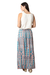 Viscose maxi skirt, 'Meena Bazaar in Teal' - Long Viscose Print Skirt (image 2d) thumbail