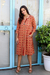 Embroidered cotton dress, 'Red Dreams' - Hand Embroidered Cotton Knee-Length Dress (image 2b) thumbail