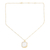 Gold-plated quartz pendant necklace, 'White Illusion' - Gold-Plated White Solar Quartz Pendant Necklace