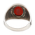 Men's onyx cocktail ring, 'Falling in Red' - Men's Sterling Silver and Red Onyx Cocktail Ring (image 2d) thumbail
