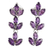 Rhodium-plated amethyst drop earrings, 'Violet Leaves' - Rhodium-Plated Sterling Silver Amethyst Earrings thumbail