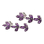 Rhodium-plated amethyst drop earrings, 'Violet Leaves' - Rhodium-Plated Sterling Silver Amethyst Earrings (image 2c) thumbail