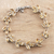 Rhodium-plated citrine link bracelet, 'Leaves in the Sun' - Rhodium-Plated Sterling Silver and Citrine Link Bracelet (image 2) thumbail