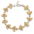 Rhodium-plated citrine link bracelet, 'Leaves in the Sun' - Rhodium-Plated Sterling Silver and Citrine Link Bracelet thumbail