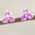 Gold-plated amethyst stud earrings, 'Regal Trio' - Gold-Accented Sterling Silver Amethyst Stud Earrings (image 2) thumbail