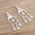 Rainbow moonstone chandelier earrings, 'Sky Dance' - Sterling Silver and Rainbow Moonstone Chandelier Earrings (image 2) thumbail