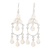 Rainbow moonstone chandelier earrings, 'Sky Dance' - Sterling Silver and Rainbow Moonstone Chandelier Earrings thumbail