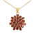 Gold-plated garnet pendant necklace, 'Radiant Sign' - Gold-Plated Sterling Silver Garnet Pendant Necklace (image 2b) thumbail