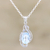 Blue topaz and cubic zirconia pendant necklace, 'Future Tense' - Blue Topaz and Cubic Zirconia Pendant Necklace (image 2b) thumbail