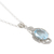 Blue topaz and cubic zirconia pendant necklace, 'Future Tense' - Blue Topaz and Cubic Zirconia Pendant Necklace (image 2c) thumbail