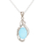 Chalcedony and cubic zirconia pendant necklace, 'Ice Palace' - Chalcedony and Cubic Zirconia Pendant Necklace thumbail
