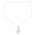 Chalcedony and cubic zirconia pendant necklace, 'Ice Palace' - Chalcedony and Cubic Zirconia Pendant Necklace (image 2d) thumbail