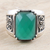 Men's onyx cocktail ring, 'Water Vision' - Handmade Men's Green Onyx Cocktail Ring (image 2) thumbail