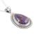 Sterling silver pendant necklace, 'Purple Lover' - Sterling Silver and Composite Turquoise Pendant Necklace (image 2d) thumbail